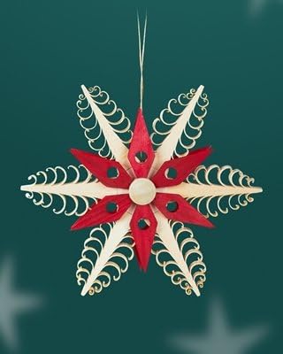 Stella Di Natale Legno.Stella Di Legno Della Decorazione Dell Albero Della Decorazione Non Dipinta Di Natale Dell Ornamento Dell Albero Della Decorazione Dell Albero Di Natale Di Rosso D 11cm Ancora Amazon It Casa E Cucina