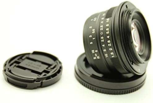 LAMZIX M4/3 mount lens 25mm F1.8 25mm/1.8 Manual Lens for A7 A7II A7R A7RII a6300 A6000 and other nex series camera.Black