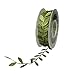Fowod Leaf Ribbon, 17 Yard / 50 Feet Roll, 1 inch Width, Dark Green
