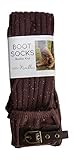 Noelle Boot Sock with Buckle - Chocolate