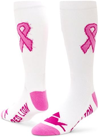 Red Lion CureBreast Cancer Awareness Crew Socks ( White / Pale Pink - Medium / Large )