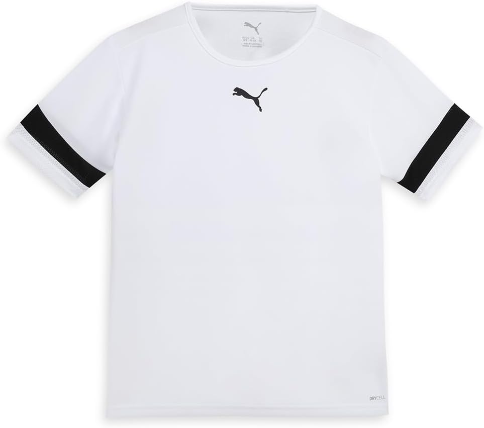 Puma Unisex Kids Teamrise Jersey Jr Shirt White Black 128 UK