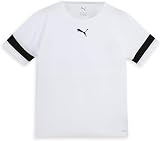PUMA Unisex Kids teamRISE Jersey Jr Shirt White-Black-White 152