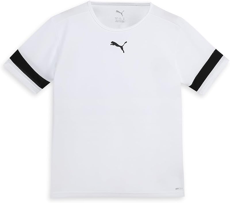 Puma Unisex Kids Teamrise Jersey Jr Shirt White Black 128 UK