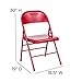 Flash Furniture 4 Pack HERCULES Series Triple Braced & Double Hinged Red Metal Folding Chair