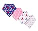 Natemia Cute Baby Bandana Drool Bibs - 4 - Pack Set with Snaps! Soft and Absorbent - Perfect Baby Gift Set for Drooling, Feeding and Teething
