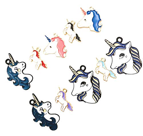 36pcs Cute Enamel Mixed Unicorn Charms Craft Supplies Pendants for Jewelry Accessories Making DIY Necklace Bracelet Ankle (9 Style)(Mix Unicorn Charms) - Thumbnail 6