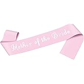 Mother of the Bride Sash Bachelorette Party Sash for Women Bridal Shower Decorations for Mom Wedding Party Accessories Brides Gift Favor Decor Bridal Shower Engagement Supplies