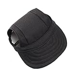 WINOMO Pet Dog Sports Hat Pet Dog Oxford Fabric Hat Sports Baseball Cap with Ear Holes for Small Dogs - Size S (Black)