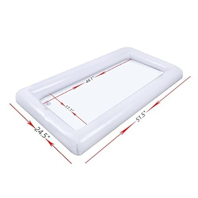 Inflatable Serving Salad Bar Tray Food Drink Containers Holder for BBQ Picnic Pool Party Buffet Luau Cooler with drain plug