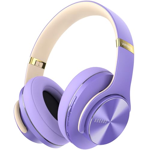 DOQAUS Bluetooth Kopfhörer Over Ear,Bis zu 90 Std Kabellose Kopfhörer mit 3 EQ-Modi, HiFi Stereo Faltbare Headset mit Mikrofon, weiche Ohrpolster für