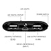 Quslly 20000mAh Portable Power Bank with Dual USB 2.1A Output and 1.0A Input - Black