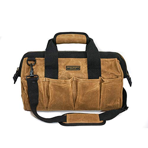 Readywares Tool Bag, Heavy Duty Waxed Canvas Bag for Gear, Tools