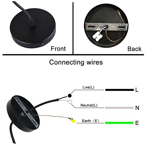 COOLWEST Industrial Pendant Light, Mini Hanging Caged Pendant Light Fixture Adjustable Black Cord for Home Kitchen Vintage Edison Lighting - Thumbnail 5