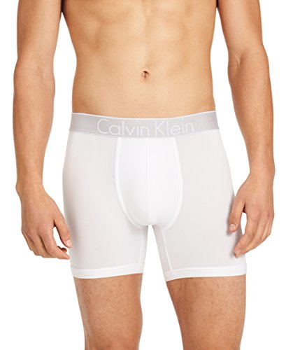 Calvin Klein Men's Customized Stretch Boxer Briefs, White, Small