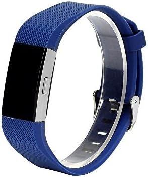 Shanyue Bands for Fitbit Charge 2, Classic Fitness Replacement Accessories Wrist Band for 2016 Fitbit Charge 2 HR, 10 Colors (Deep blue)