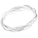 INBLUE Women's 925 Sterling Silver Band Ring Silver Tone Couple Wedding Promise Size11