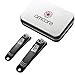 amoore Nail Clippers 2pcs Nail Cutter Set with Case Fingernails Clippers Toenails Clippers Stainless Steel Clipper Sturdy Nail Clipping Kit