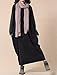 Mordenmiss Women's Long Sleeve Baggy Solid Denim Dress Black,One Size