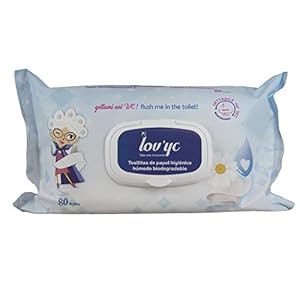 Lov’yc Natte doekjes toiletpapier, 80U, met kamille, biologisch afbreekbaar