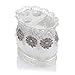 LAGUTE 5PCS Vintage Classic Luxury Bathroom Bath 3D Decor Accessories Collection Set for Hotel & Home with Soap dispenser, Toothbrush Holder, Toothbrush Cup, Soap Dish (White)