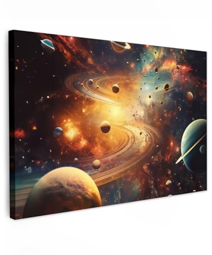 MuchoWow© Leinwandbild Groß 120x80 cm XXL Dekoration Wohnzimmer Bilder Pictures Wall Decoration Living Room Wohnungs Deko Moderne Bild Melkweg - Ruimt