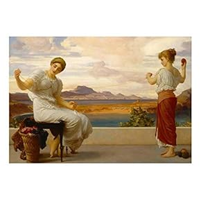 Winding The Skein by Frederic Lord Leighton - Bristish Neoclassicist - Acadmicism - Peel and Stick Large Wall Mural, Removable Wallpaper, Home Decor - 66x96 inches