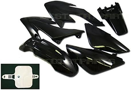 Black Plastic Kit XR50 CRF50 Pocket Pit Dirt Bike 7 Piece