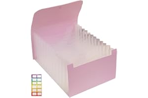 A6 12 Inner Pages Examination Paper Storage Sorting Multilayer File Folders, Filing Folder for Classroom, Home, Office and Tr