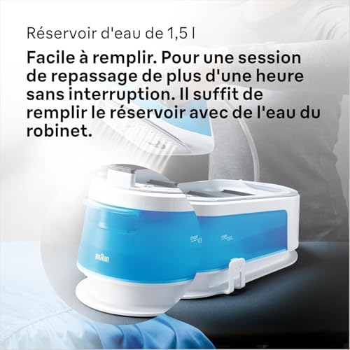 CareStyle 1 - Centrale Vapeur Compacte avec Double Steam, Semelle Super Ceramic FreeGlide 3D, Réservoir 1,5L, Repassage Rapide et Sûr, Bleu (IS1012BL)