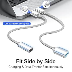 xiwxi [4 Pack【USB-C to USB-A】&【USB-A to