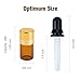 Essential Oil Bottles 2ml ( Amber Glass with Golden Lids, 36 Pack, 192 Labels, 4 Droppers by PrettyCare ) 5/8 Dram Vial Bottles for Oils, Bottles for Oils, Mixes and Samples