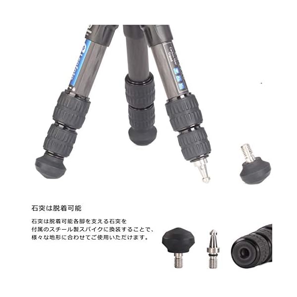 LEOFOTO Carbon-Dreibeinstativ LS-223C Ranger + Ballhead EB-36 – Bild 7