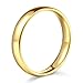 14k Yellow OR White Gold 3mm SOLID Plain Wedding Band