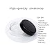 ZEJIA 3 Gram Sample Containers with Lids,75Pack Tiny Sample Jars with Labels, Mini Plastic Cosmetic Containers for Beauty Products, Lip Balms, Lotion, Powder (Black Lids)