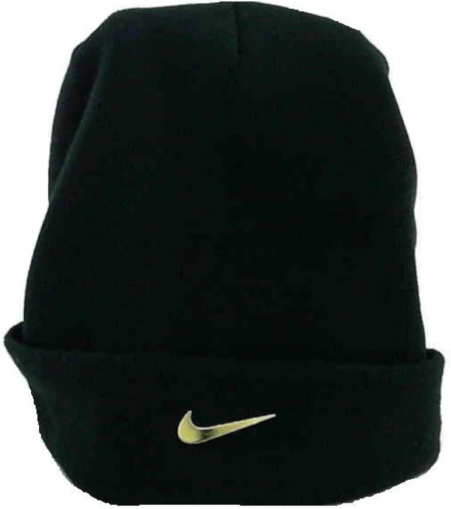 Amazon.com : Nike Men's Cuffed Swoosh Hat, Black/Metallic Gold, One Size : Clothing