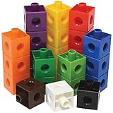 Edx Education Linking Cubes - Set of 100 - .8 inch Large Size - Connecting Blocks for Construction and Early Math - Preschoolers Aged 3+ and Elementary Aged Kids