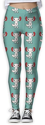 Cute Axolotl Women Athletic Workout Yoga Leggings Colorful Tights Pants Great For Outdoor Home Gym Fitness Size X-Large!