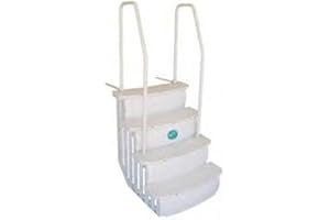 Main Access iStep Easy to Install Above Ground Swimming Pool Deck Entry Ladder Stair Slide Steps with Remote Controlled LED Lights