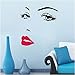 Women's Face Star Decor Nice Sticker Removable Wall Stickers Wall Decor Home Decor Wall Art Bedroom Decor Living Room Decor Sofa TV Background DIY Art Decals
