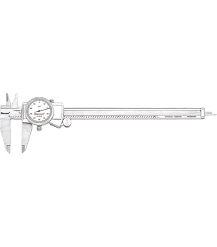 Mitutoyo 505-738 D6 inch TXWW Dial Caliper, ID, OD Carbide