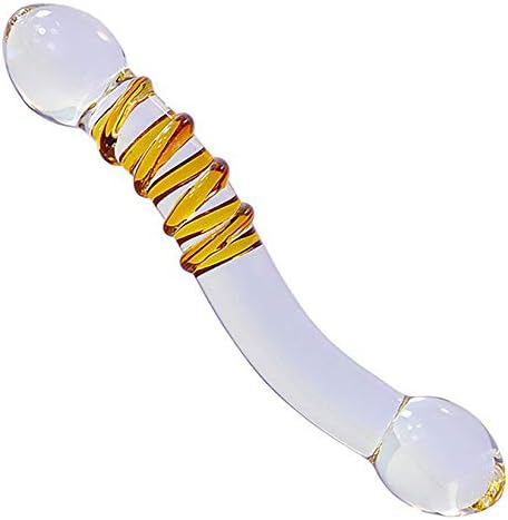 Double-Ended Huge Big Crystal Glass Training Sticks for Women Female Men Beginners Advanced with Unique Shape, Plump Textured and Ultra Smooth Surface