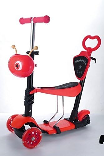 Nerosworld 5 in 1 Kick Scooter With Flashing Wheels - Babies Toddlers Kids