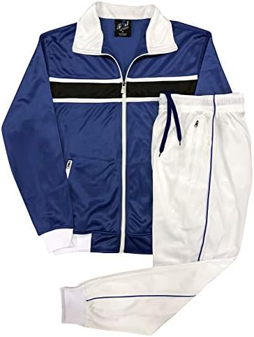 Royal Threads Canada Athletic Men's Workout Activewear Track Jacket Track Pants Tracksuit Gym Casual Fashion Jogger Suit