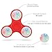 Fidget Spinner, Tri-spinner Glow in The Dark LED Light Up High Speed Cool EDC Anti-stress Finger Toy (Red)