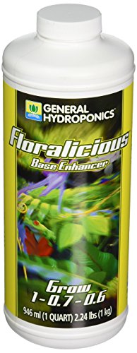 General Hydroponics Floralicious Grow for Gardening, 1 Quart General Hydroponics Floralicious Grow for Gardening, 1 Quart