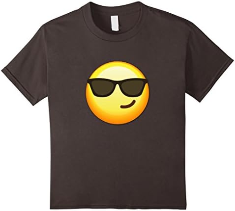 Kids Emoji glasses sun eclipse Emoticon Smily Face fun T-shirt 4 Asphalt