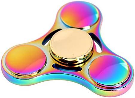101Bsboy Toy Dazzle Fidget Spinner - Ultra Fast Bearings - EDC Finger Focus Toy - for Kids Adults Autism Stress Reducer (Rainbow Ball)