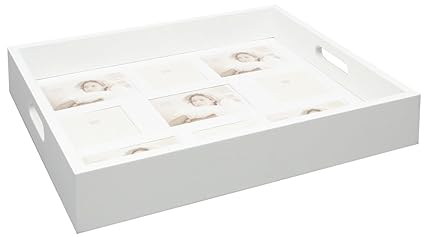 Deknudt Fototablett weiß 35x43 Holz 5x9x13 + 4x9x9 S65DC1