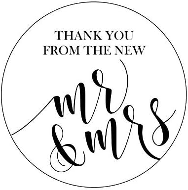 Thank you from the New Mr. and Mrs. Stickers, Wedding Thank You Labels, Wedding Favor Stickers, Thank You, Cute Thank You Stickers